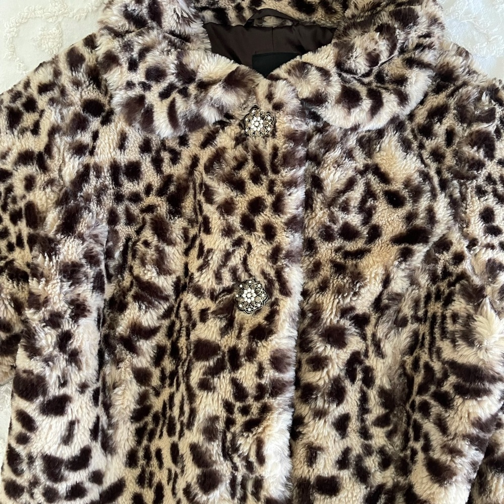 Soft Fur leopard Cheetah jacket Coat